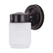 Wall Lantern Nuvo 60-6110 1 Light - 6 Inch - Porch - Wall - Mason Jar with Frosted Glass - Mahogany Bronze Finish - Color retail packaging Nuvo