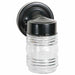 Wall Lantern Nuvo 60-6111 1 Light - 6 in. - Porch - Wall - Mason Jar with Clear Glass - Color retail packaging - Black Finish Nuvo