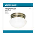 Flush Mount Nuvo 60-6114 1 Light - 8 in. - Flush Mount - Small Antique Brass Mushroom - Color retail packaging Nuvo