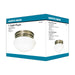 Flush Mount Nuvo 60-6114 1 Light - 8 in. - Flush Mount - Small Antique Brass Mushroom - Color retail packaging Nuvo