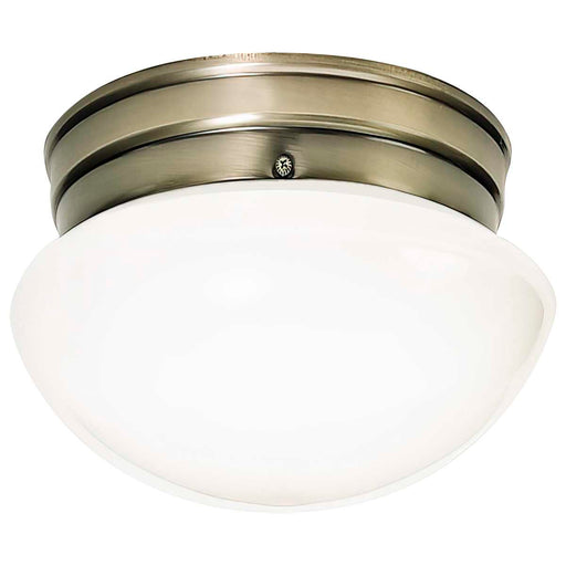 Flush Mount Nuvo 60-6114 1 Light - 8 in. - Flush Mount - Small Antique Brass Mushroom - Color retail packaging Nuvo