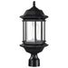 Post Lantern Nuvo 60-6115 Hopkins Outdoor Collection 18.5 inch Large Post Light Pole Lantern - Matte Black Finish with Clear Glass Nuvo