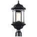 Post Lantern Nuvo 60-6115 Hopkins Outdoor Collection 18.5 inch Large Post Light Pole Lantern - Matte Black Finish with Clear Glass Nuvo