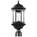 Post Lantern Nuvo 60-6115 Hopkins Outdoor Collection 18.5 inch Large Post Light Pole Lantern - Matte Black Finish with Clear Glass Nuvo