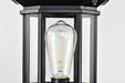 Post Lantern Nuvo 60-6115 Hopkins Outdoor Collection 18.5 inch Large Post Light Pole Lantern - Matte Black Finish with Clear Glass Nuvo