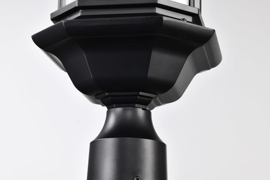Post Lantern Nuvo 60-6115 Hopkins Outdoor Collection 18.5 inch Large Post Light Pole Lantern - Matte Black Finish with Clear Glass Nuvo