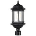 Post Lantern Nuvo 60-6115 Hopkins Outdoor Collection 18.5 inch Large Post Light Pole Lantern - Matte Black Finish with Clear Glass Nuvo