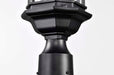 Post Lantern Nuvo 60-6116 Hopkins Outdoor Collection 16 inch Small Post Light Pole Lantern - Matte Black Finish with Clear Glass Nuvo