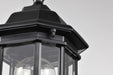 Post Lantern Nuvo 60-6116 Hopkins Outdoor Collection 16 inch Small Post Light Pole Lantern - Matte Black Finish with Clear Glass Nuvo