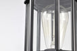 Post Lantern Nuvo 60-6116 Hopkins Outdoor Collection 16 inch Small Post Light Pole Lantern - Matte Black Finish with Clear Glass Nuvo