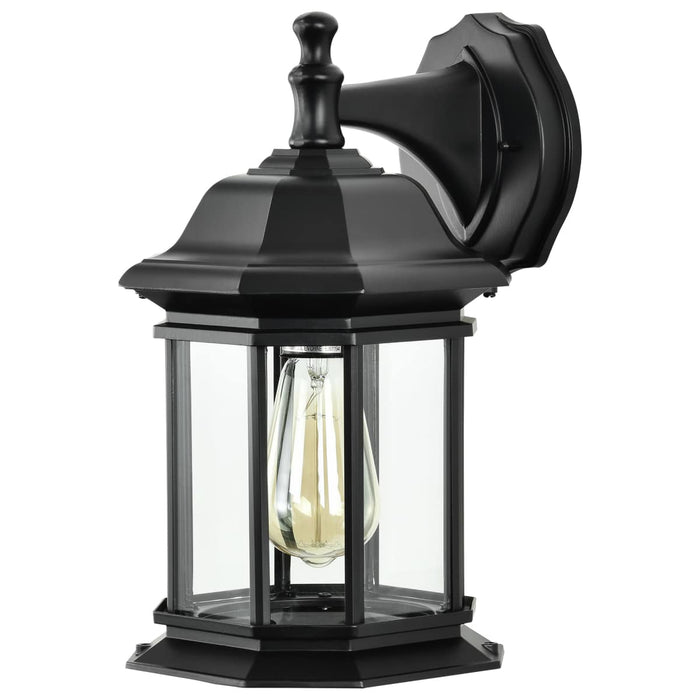 Wall Lantern Nuvo 60-6118 Hopkins Outdoor Collection 13 inch Large Wall Light - Matte Black Finish with Clear Glass Nuvo