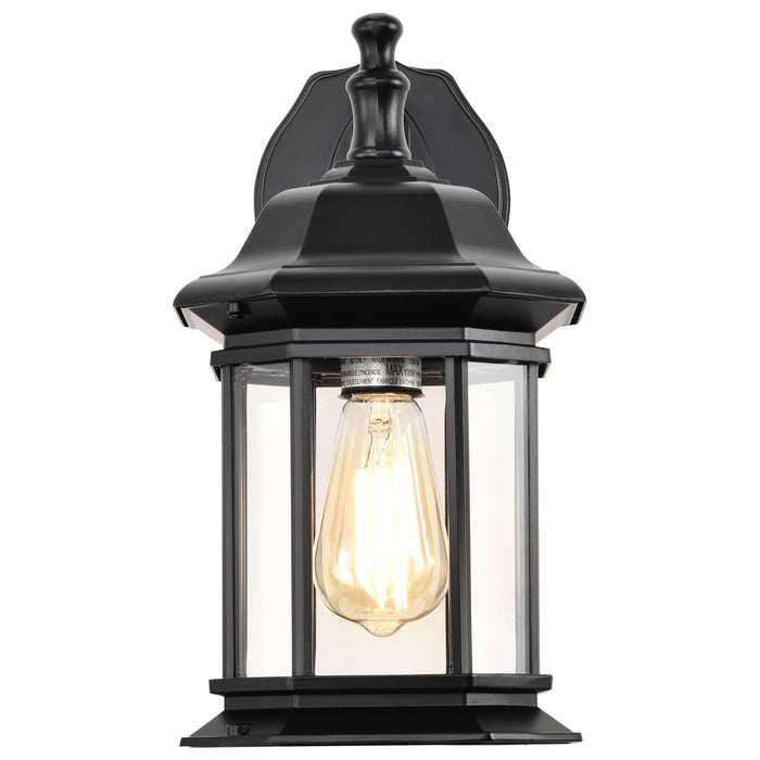Wall Lantern Nuvo 60-6118 Hopkins Outdoor Collection 13 inch Large Wall Light - Matte Black Finish with Clear Glass Nuvo