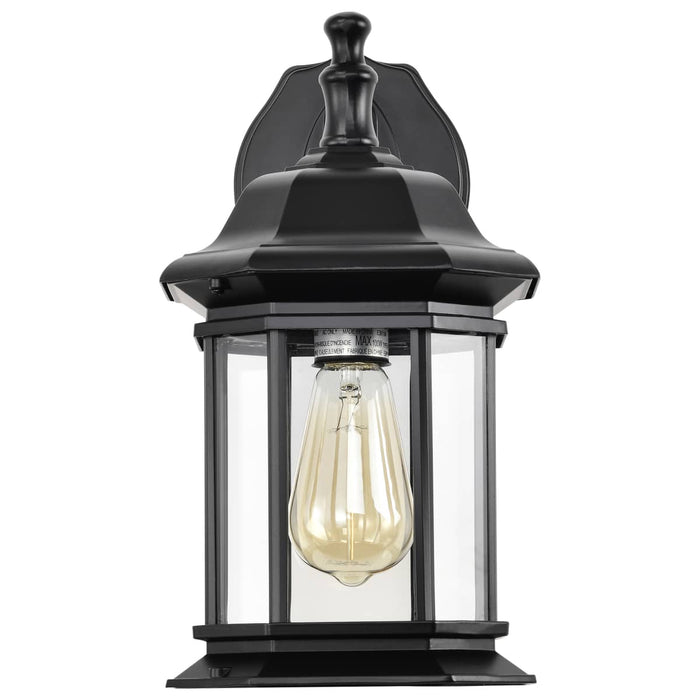 Wall Lantern Nuvo 60-6118 Hopkins Outdoor Collection 13 inch Large Wall Light - Matte Black Finish with Clear Glass Nuvo