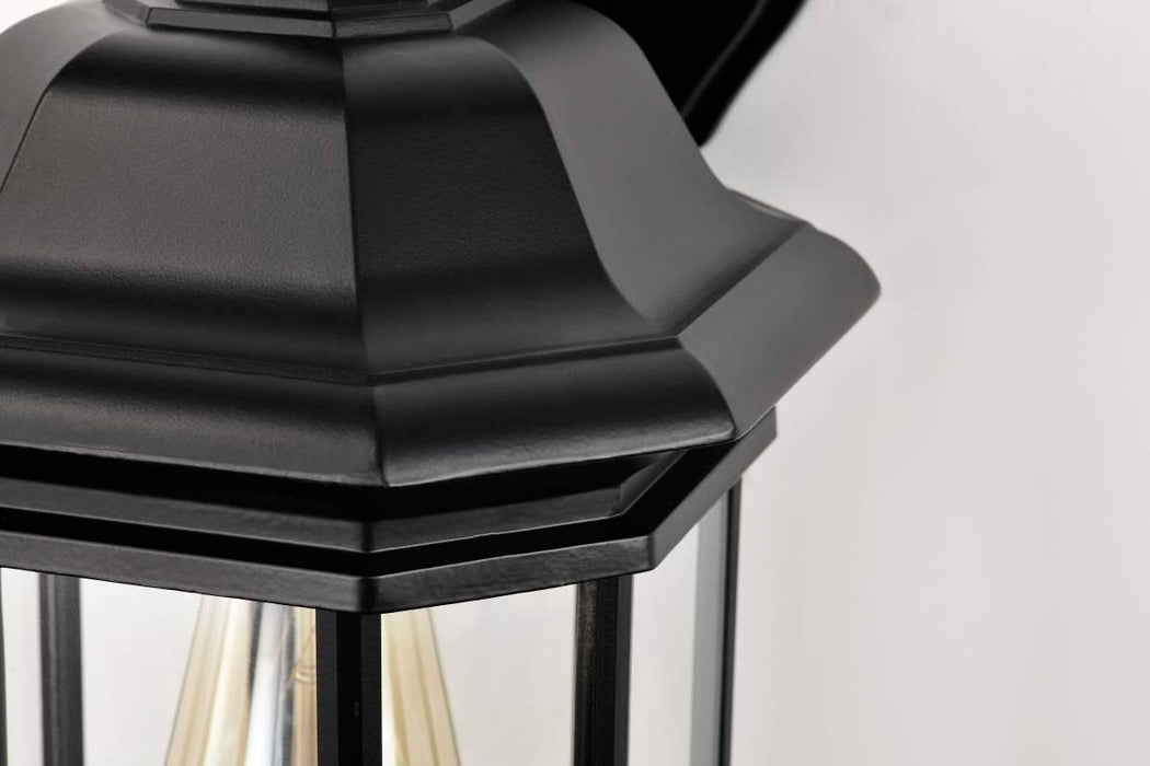 Wall Lantern Nuvo 60-6118 Hopkins Outdoor Collection 13 inch Large Wall Light - Matte Black Finish with Clear Glass Nuvo
