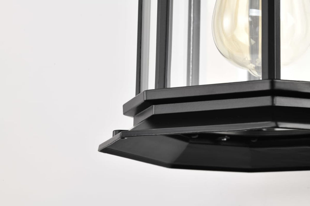 Wall Lantern Nuvo 60-6118 Hopkins Outdoor Collection 13 inch Large Wall Light - Matte Black Finish with Clear Glass Nuvo