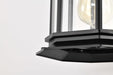 Wall Lantern Nuvo 60-6118 Hopkins Outdoor Collection 13 inch Large Wall Light - Matte Black Finish with Clear Glass Nuvo
