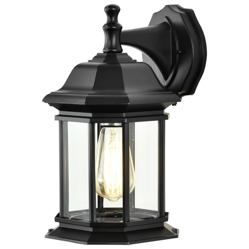 Wall Lantern Nuvo 60-6118 Hopkins Outdoor Collection 13 inch Large Wall Light - Matte Black Finish with Clear Glass Nuvo