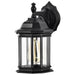 Wall Lantern Nuvo 60-6119 Hopkins Outdoor Collection 12 inch Small Wall Light - Matte Black Finish with Clear Glass Nuvo