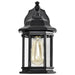 Wall Lantern Nuvo 60-6119 Hopkins Outdoor Collection 12 inch Small Wall Light - Matte Black Finish with Clear Glass Nuvo