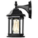 Wall Lantern Nuvo 60-6119 Hopkins Outdoor Collection 12 inch Small Wall Light - Matte Black Finish with Clear Glass Nuvo