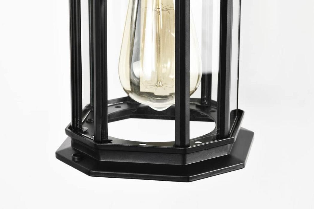 Wall Lantern Nuvo 60-6119 Hopkins Outdoor Collection 12 inch Small Wall Light - Matte Black Finish with Clear Glass Nuvo