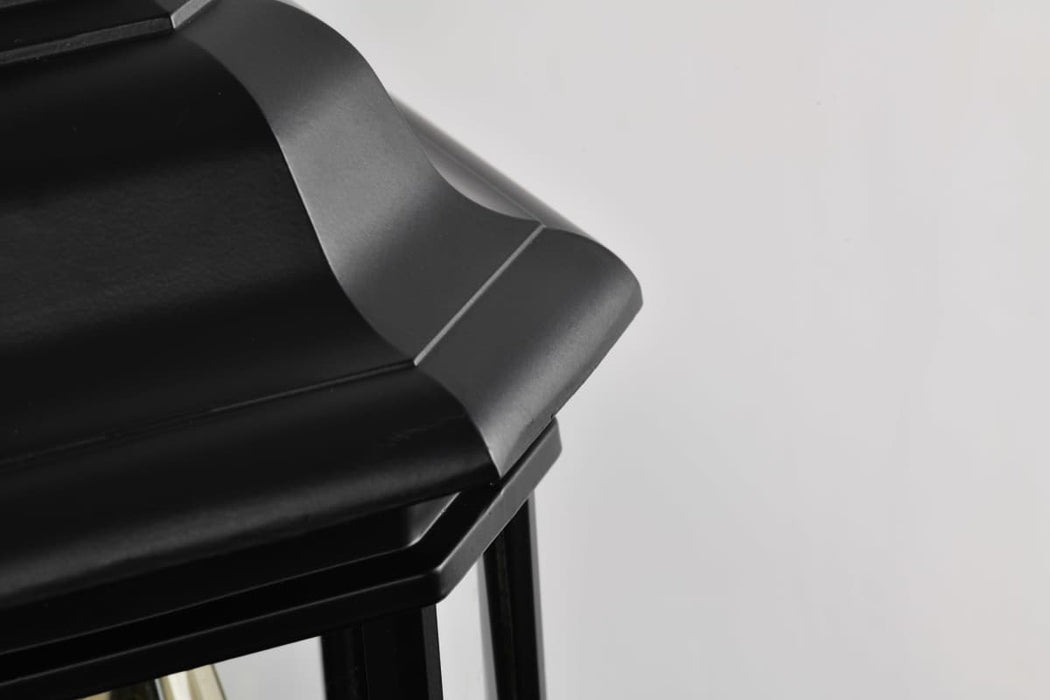 Wall Lantern Nuvo 60-6119 Hopkins Outdoor Collection 12 inch Small Wall Light - Matte Black Finish with Clear Glass Nuvo