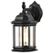 Wall Lantern Nuvo 60-6119 Hopkins Outdoor Collection 12 inch Small Wall Light - Matte Black Finish with Clear Glass Nuvo
