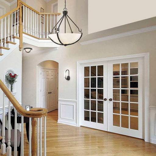 Sconce Nuvo 60-6121 1 Light - Sherwood Wall Sconce - Iron Black with Brushed Nickel Accents Finish - Clear Glass - Lamp Included Nuvo