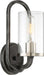 Sconce Nuvo 60-6121 1 Light - Sherwood Wall Sconce - Iron Black with Brushed Nickel Accents Finish - Clear Glass - Lamp Included Nuvo