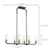 Island Pendant Nuvo 60-6124 6 Light - Sherwood Island Pendant - Iron Black with Brushed Nickel Accents Finish - Clear Glass - Lamps Included Nuvo
