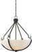 Pendant Nuvo 60-6125 4 Light - Sherwood Pendant - Iron Black with Brushed Nickel Accents Finish - Frosted Etched Glass Nuvo