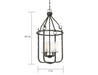 Pendant Nuvo 60-6127 4 Light - Sherwood Caged Pendant - Iron Black with Brushed Nickel Accents Finish - Clear Glass - Lamps Included Nuvo