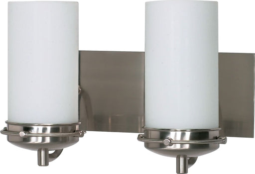 Vanity Nuvo 60-612 Polaris - 2 Light - 14 in. - Vanity with Satin Frosted Glass Shades - Brushed Nickel Finish Nuvo