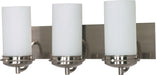 Vanity Nuvo 60-613 Polaris - 3 Light - 21 in. - Vanity with Satin Frosted Glass Shades - Brushed Nickel Finish Nuvo