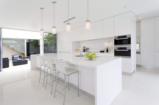 Mini Pendant Nuvo 60-615 Polaris - 1 Light - Mini Pendant- with White Opal Glass - Brushed Nickel Finish Nuvo