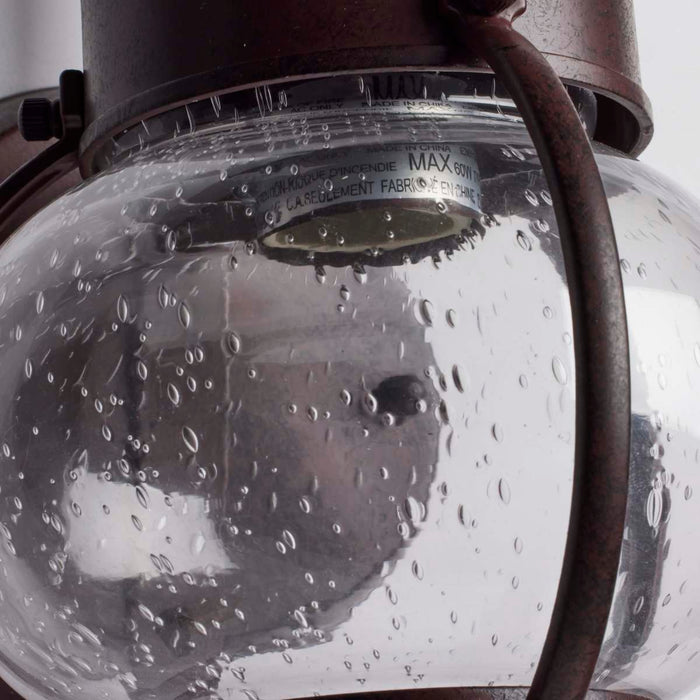 Wall Lantern Nuvo 60-631 1 Light - 11 in. - Wall Lantern - Onion Lantern with Clear Seed Glass - Old Bronze Finish Nuvo