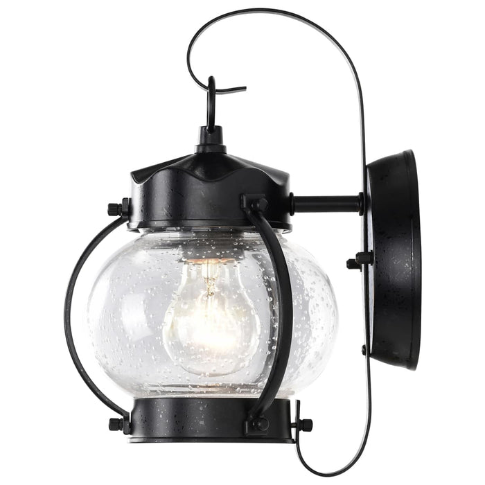 Wall Lantern Nuvo 60-632 1 Light - 11 in. - Wall Lantern - Onion Lantern with Clear Seed Glass - Textured Black Finish Nuvo