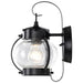 Wall Lantern Nuvo 60-632 1 Light - 11 in. - Wall Lantern - Onion Lantern with Clear Seed Glass - Textured Black Finish Nuvo
