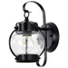 Wall Lantern Nuvo 60-632 1 Light - 11 in. - Wall Lantern - Onion Lantern with Clear Seed Glass - Textured Black Finish Nuvo