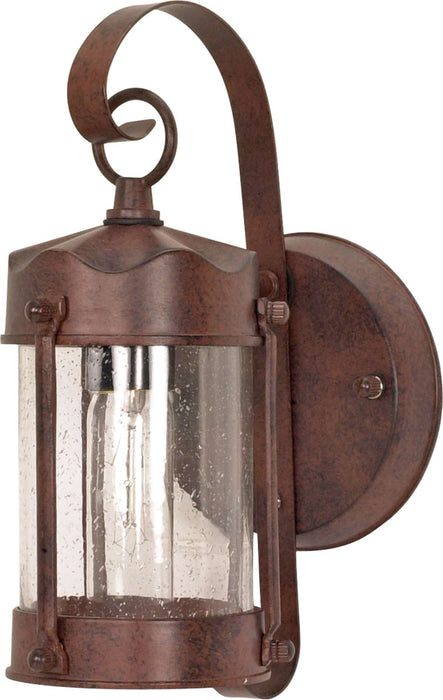 Wall Lantern Nuvo 60-634 1 Light - 11 in. - Wall Lantern - Piper Lantern with Clear Seed Glass - Old Bronze Finish Nuvo
