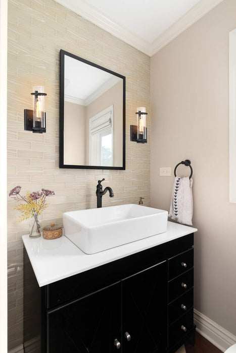 Vanity Nuvo 60-6381 Donzi - 1 Light - Vanity Fixture - Iron Black Finish Nuvo