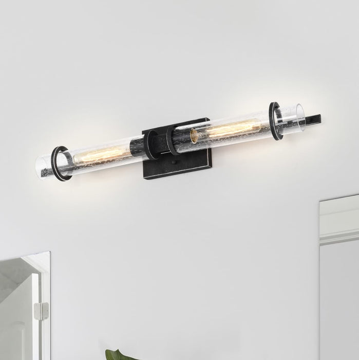 Vanity Nuvo 60-6382 Donzi - 2 Light - Vanity Fixture - Iron Black Finish Nuvo