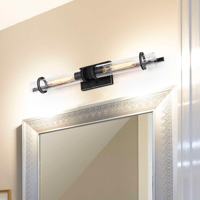 Vanity Nuvo 60-6382 Donzi - 2 Light - Vanity Fixture - Iron Black Finish Nuvo