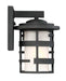 Wall Lantern Nuvo 60-6401 Lansing - 1 Light - 10 in. - Outdoor Wall Lantern with Etched Glass - Textured Black Finish Nuvo