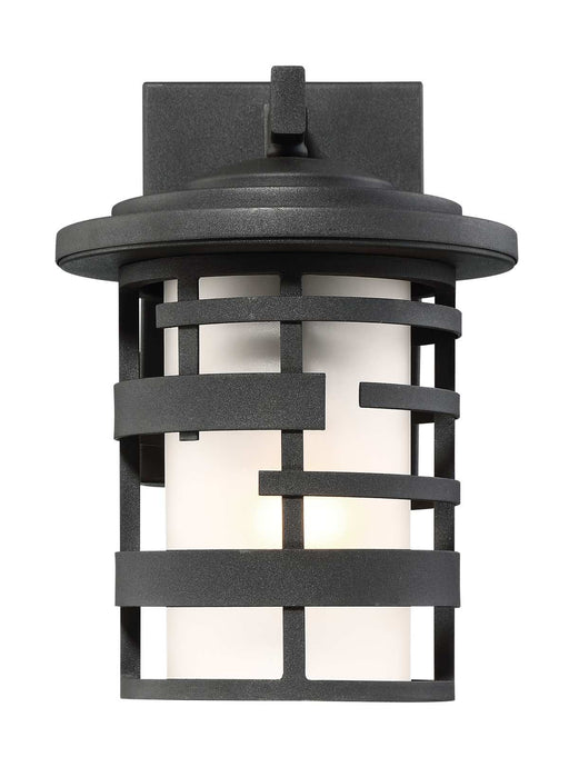 Wall Lantern Nuvo 60-6401 Lansing - 1 Light - 10 in. - Outdoor Wall Lantern with Etched Glass - Textured Black Finish Nuvo