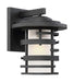 Wall Lantern Nuvo 60-6402 Lansing - 1 Light - 12 in. - Outdoor Wall Lantern with Etched Glass - Textured Black Finish Nuvo