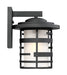 Wall Lantern Nuvo 60-6402 Lansing - 1 Light - 12 in. - Outdoor Wall Lantern with Etched Glass - Textured Black Finish Nuvo