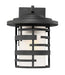 Wall Lantern Nuvo 60-6402 Lansing - 1 Light - 12 in. - Outdoor Wall Lantern with Etched Glass - Textured Black Finish Nuvo