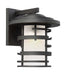 Wall Lantern Nuvo 60-6403 Lansing - 1 Light - 14 in. - Outdoor Wall Lantern with Etched Glass - Textured Black Finish Nuvo