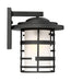 Wall Lantern Nuvo 60-6403 Lansing - 1 Light - 14 in. - Outdoor Wall Lantern with Etched Glass - Textured Black Finish Nuvo